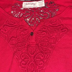 Faded Glory red long sleeved shirt XL